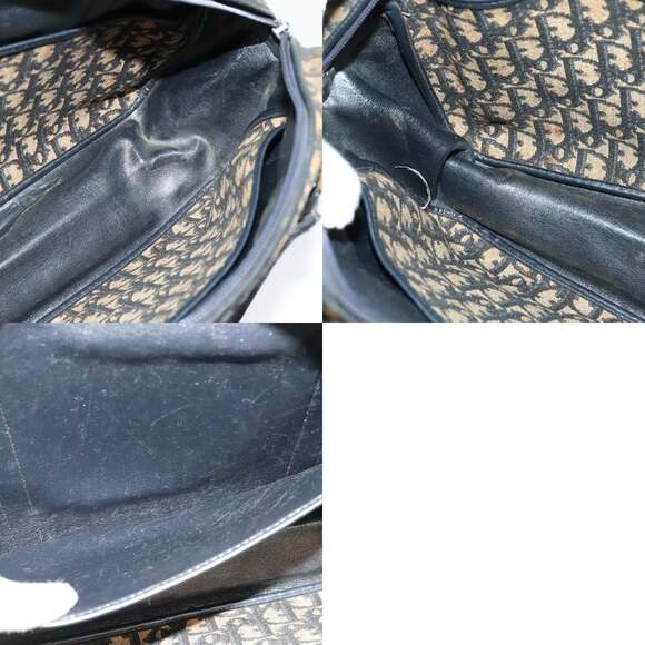 DIOR Trotter Canvas Hand Bag Navy Gold - Picture 12 of 12